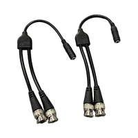 OEM de alta calidad DC Power Pigtail Cable BNC macho hembra adaptador conector Coaxial para sistema de seguridad CÁMARA DE TV eléctrica