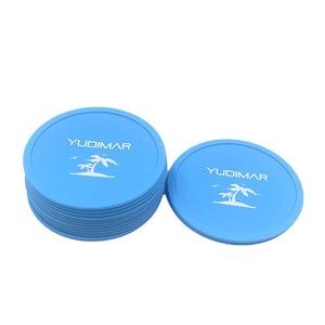 Sous-verres absorbants de haute qualité, sous-verres en caoutchouc silicone de 10 cm pour boissons - Product Image 1
