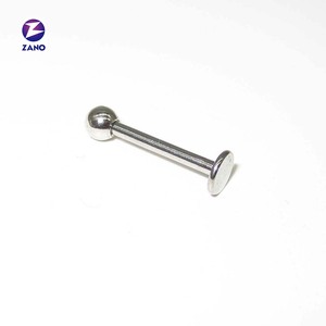 316 Chirurgischer Edelstahl Außengewinde Silber Kinder Vergoldetes Labret Lippen-Piercing Schmuck Geschenk - Product Image 5