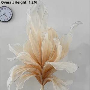 Flor Gigante de Organza con Degradado para Decoración de Pasillos de Boda, Flor Multicolor para Escenarios de Boda y Fondos de Eventos - Product Image 4