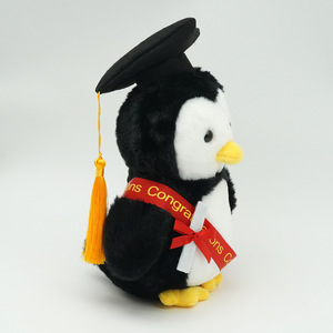 Peluche Pingouin Petit Chapeau <span class=keywords><strong>de</strong></span> Docteur, Cadeau Souvenir pour Cérémonie <span class=keywords><strong>de</strong></span> Remise des Diplômes - Product Image 3