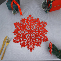 Classique PVC flocon de neige Western napperon Table à manger tapis caboteur plaque avec bronzage pour le décor de la saison des vacances