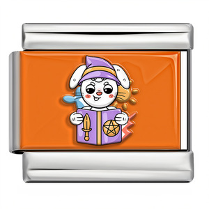 Italienisches Charm-Armband aus Edelstahl, Halloween-Hexen-Zauber-Cartoon, Modularer DIY-Modeschmuck, Großhandelslieferant - Product Image 5