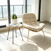 Chaise inclinable de balcon, petite table, chaises de loisirs, chaise à dossier en rotin, canapé de cour, chaise d'extérieur portable et pliable