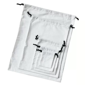 Custom Logo Cotton Canvas <b>Drawstring</b> Pouch <b>Bags</b> Multiple Sizes Reusable Gift Packaging Jewelry Cosmetic Storage <b>Bags</b> Wholesale - Product Image 4