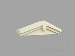 Corniche de fenêtre de style campagnard, fronton en <span class=keywords><strong>mousse</strong></span> EPS, détails floraux et rubans délicats, garniture extérieure autocollante pour cottages - Product Image 1