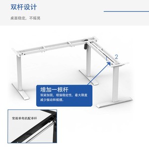 Smart Height Adjustable L Shape Gaming <b>Desk</b> Metal Frame Powder Coated Office Workbench Home Study <b>Computer</b> <b>Desk</b> - Product Image 4