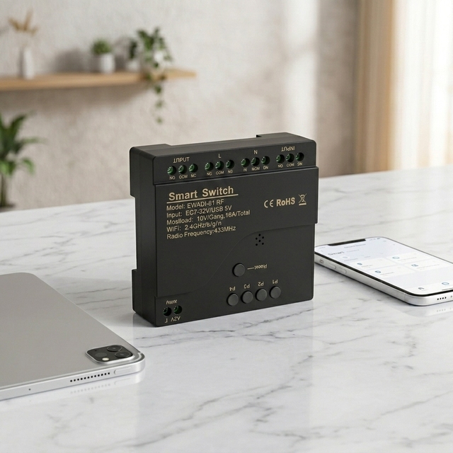 EWeLink WiFi RF 433MHz Relay Digital Input Module Momentary Self-Locking and Interlocking Control DC 7-32V Smart Automation