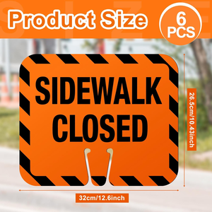 Segnali di Avvertimento Personalizzati in PVC ad Alta Visibilità, Impermeabili e Durevoli, con Pellicola Riflettente di Quarto Grado per Segnaletica di Marciapiedi Chiusi e Strade - Product Image 1
