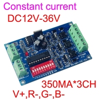 5V 12V 24V 36V courant Constant 3CH 4CH DMX512 décodeur 350MA/700MA DMX variateur RGB RGBW LED contrôleur pour lumière LED, bande, lampe