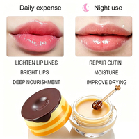Masque pour les lèvres, baume au beurre d'abeille, baume pour les lèvres à la fraise et au miel, vente en gros, soins des lèvres