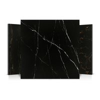 Carreaux de sol en porcelaine effet marbre noir 60x60, polis et émaillés, prix usine, pour salon (600x600)