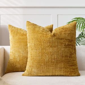 Housse de coussin carrée moderne de luxe avec motif slub, housse de coussin pour la maison ou l'hôtel, douce et confortable - Product Image 1