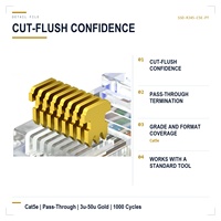 Connecteur modulaire RJ45 Cat5e traversant 8P8C, tête cristalline, contacts plaqués or, pour réseau Ethernet LAN UTP, pour installateur réseau