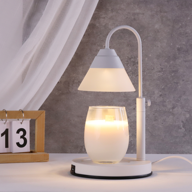 USB TYPE C Charging iphone Electric Candle Warmer Lamp Luxury Fragrance Scented Candle Table Lamp Night Light Timer Aromatherapy
