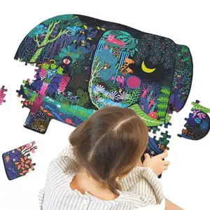  Puzzle Impian Gajah Bentuk Hewan Besar Mideer MD3084
