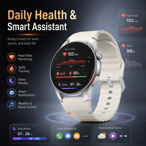 <span class=keywords><strong>Smartwatch</strong></span> GPS Rotondo OEM ODM <span class=keywords><strong>con</strong></span> Schermo AMOLED da 1,43 Pollici 466x466, Chiamate, 3ATM, 450mAh, Logo Personalizzabile - Product Image 4