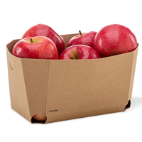 Punnets d'emballage de cerise Conteneurs durables de Punnet du marché du papier de carton ondulé Boîtes de plateaux d'emballage de fruits de fraise