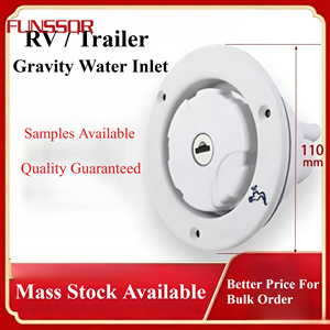 Entrada de Agua Redonda por Gravedad con Llave, Tapa de Llenado de Tanque de Agua ABS para RV, Accesorio de Modificación para Caravana/Autocaravana - Product Image 1