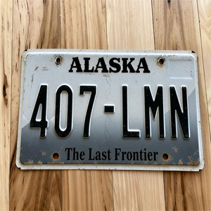 Placa de Matrícula Personalizada de Aluminio <span class=keywords><strong>Alaska</strong></span>, la Última Frontiera, para el Mercado Estadounidense - Product Image 2