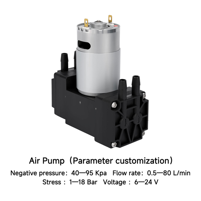 HCKG 12V 24V Custom Mini Double Diaphragm Portable Air Pump Lab Corrosion Resistant Small Silent Oil Less Vacuum Pump