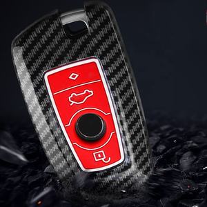 Coque de <span class=keywords><strong>clé</strong></span> de remplacement de luxe en ABS fibre de carbone rouge pour télécommande intelligente <span class=keywords><strong>BMW</strong></span> <span class=keywords><strong>F20</strong></span> F30 F10 - Product Image 2