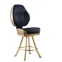 Chaise de casino double deux places en cuir noir, banquette pour machine à sous
