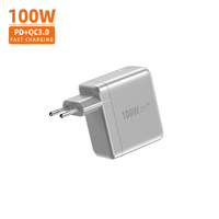Chargeur Vina PD avec prise EU, quatre ports, charge rapide avec affichage intelligent, charge rapide GaN 100W, approuvé PPS, CE, rapide pour OnePlus