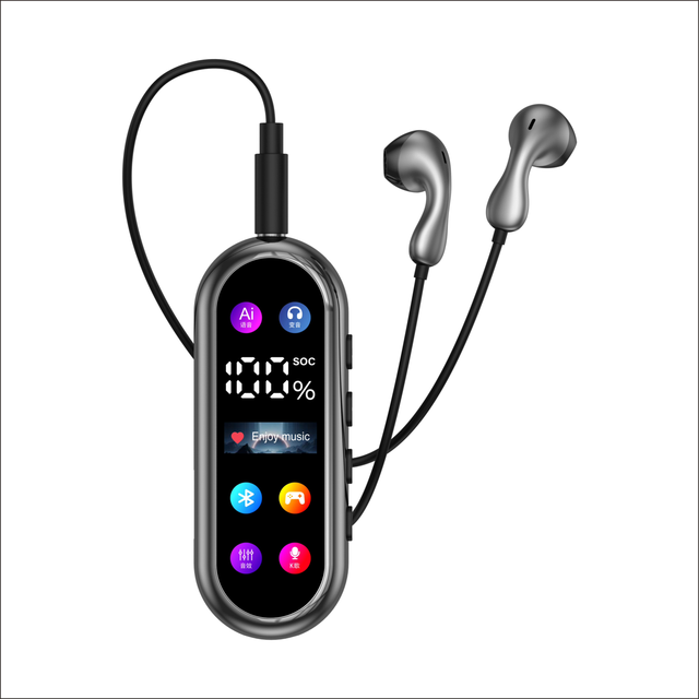 Sports Neckband Earphones Touch Color Screen Lightweight IPX-4 Waterproof Wireless Earbuds