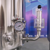 Cuve de Fermentation de Bière Pressurisée 200L, Fermenteur Conique Isolé avec Raccords de Carbonatation pour Brasserie Artisanale et Microbrasserie