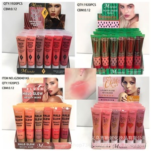 24 piezas/caja, Rubor Líquido de 6 Colores, Iluminador de Ojos, Color Expansivo para Iluminar, Maquillaje de Rubor Natural y Duradero. - Product Image 1