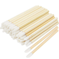 Baguette à lèvres floquée en bambou écologique Applicateur de lèvres Extension de cils Spoolies Brosse de nettoyage
