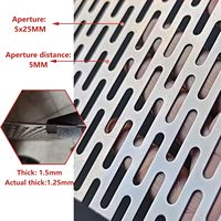 Tôle perforée en acier inoxydable 304 avec trous fendus, soudée/coupée, panneau de protection résistant à la corrosion, plaque en maille métallique pour intérieur