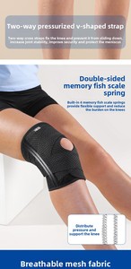 Rodillera Profesional Ligera <span class=keywords><strong>para</strong></span> Exteriores con Soporte de Muelles <span class=keywords><strong>para</strong></span> Menisco y Rótula, Ideal <span class=keywords><strong>para</strong></span> Baloncesto y Correr (Hombres y Mujeres) - Product Image 4