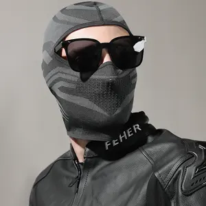 REXCHI DTJ40 – masque de Ski en acrylique couleur Pure, bonnet d'hiver chaud, cagoule tricotée sur mesure