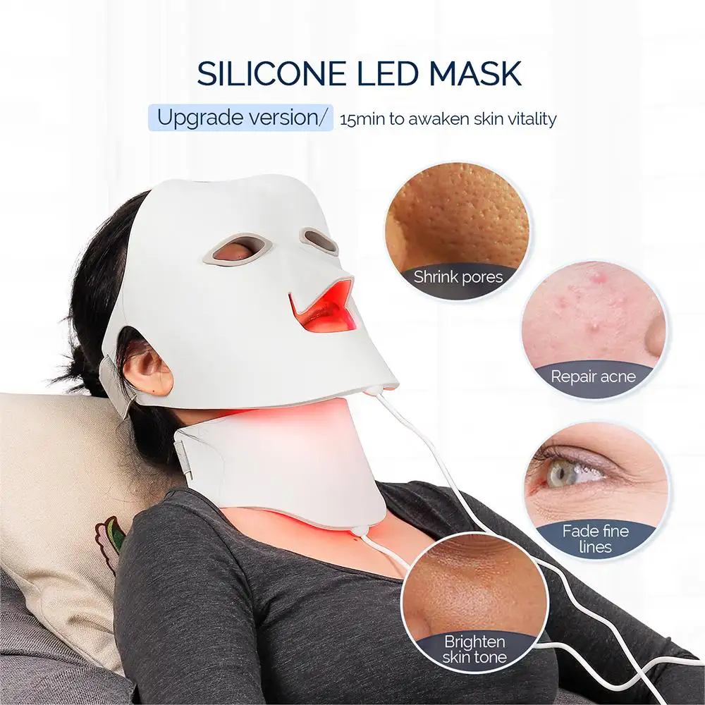 led face mask realistic silicon wrinkle removal face mask silicone realistic woman mask face