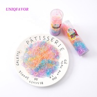 Promotion : Nouveaux Élastiques à Cheveux Arc-en-ciel Minimalistes et Modernes pour Enfants – Sans Plis, Sans Dommages, Forte Élasticité, en Caoutchouc Jetable