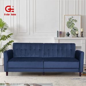 <span class=keywords><strong>Canapé</strong></span>-<span class=keywords><strong>Lit</strong></span> Moderne Pliable 3 <span class=keywords><strong>Places</strong></span> <span class=keywords><strong>en</strong></span> Velours Capitonnée pour Salon et Hôtel - Product Image 5