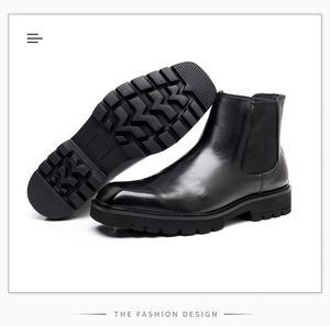 2025 New <b>Spring</b> Summer <b>Boots</b> Men's Other Ankle <b>Boots</b> Business Formal Square-Toe High-Top Patchwork Lace-Up Lightweight - Product Image 4