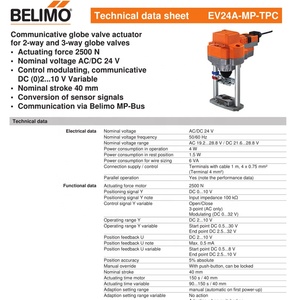Actionneur de vanne sphérique Belimo 2500 N AC/DC24V de vente chaude pour hôpitaux et écoles 150 s (<span class=keywords><strong>90</strong></span>...150 S) course 40 Mm IP54 bornes - Product Image 6