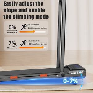 جهاز مشي كهربائي محمول 2 في 1 قابل للطي مع مساند للذراعين، للاستخدام المنزلي تحت المكتب، شاشة LED، محرك 0.75 حصان، سرعة 1-8 كم/ساعة - Product Image 4