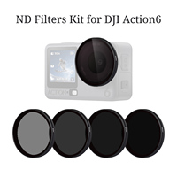 Kit de filtres optiques en verre pour caméra d'action compatible Osmo Action 6 : UV, ND8-64, CPL, Black Mist, Diffusion, étanche, anti-rayures et anti-chocs