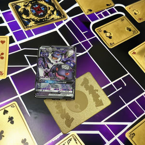 Tarjeta de Juego Pokémon de Diseño Personalizado, Dorada y Negra, Acabado Metálico Arenado, Acero Inoxidable, NFC, Logotipo Impreso en Serigrafía - Product Image 4