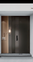 Porte intérieure invisible minimaliste en bois sur mesure, sans joint, pour immeuble d'appartements moderne - Offre Spéciale