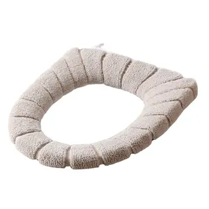 Hete Verkoop Comfortabele Fluwelen Koraal Badkamer Toiletbrilhoes Winter Toilethoes Huishoudelijke Closestool Mat Hoesje Deksel