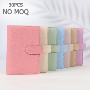 Yihe สมุดโน๊ตหนังประดับพลอยสี A6ขนาด43สี6สีระบบจัดเงินมีซิปล็อกเก็บธนบัตร - Product Image 1