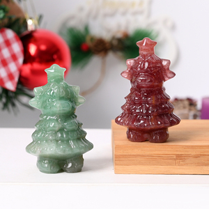 Nouveauté : sculptures de vache en cristal de Noël, pierres et cristaux naturels de haute qualité pour la décoration - Product Image 2