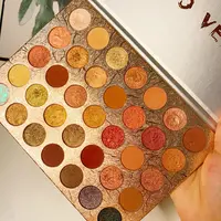 Wet Pressed Glitter Eyeshadow Palette, Earth Color, Pearl