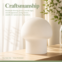 Abat-jour en verre champignon facile à installer, pièce de rechange pour lampe de table à domicile ou à l'hôtel