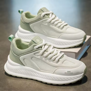 Trendy Breathable Leather Sports Shoes High Quality Men's Women's Casual Walking Shoes Thick-Soled Flat Casual Skateboard shoes - Product Image 6